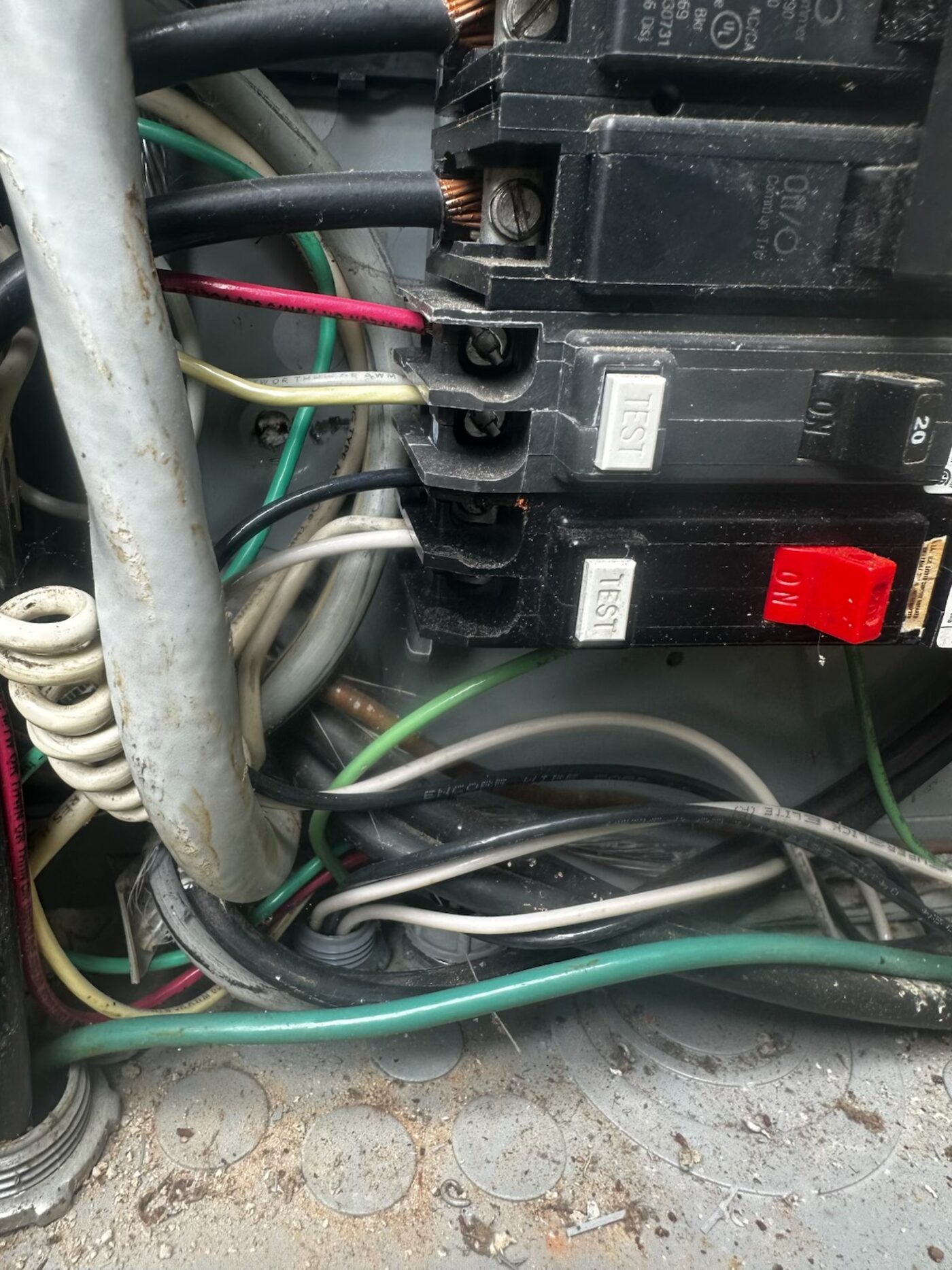 New GFCI breakers landed and terminated in a 200A panel